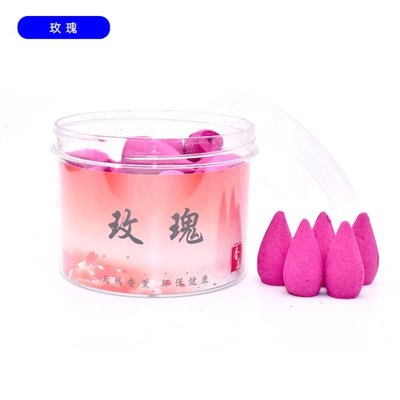 Zhuge 40Pcs Large Waterfall Backflow Incense Cones, Fits All Backflow Burners for Meditation, Yoga & Aromatherapy, Rose