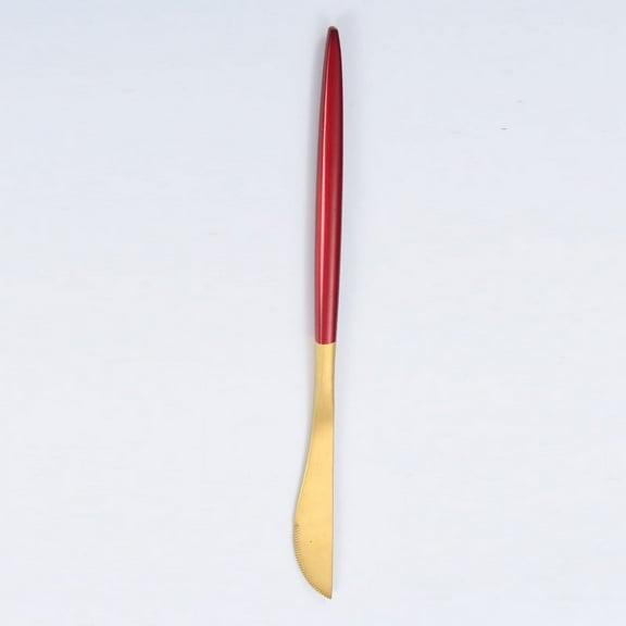 Zhuge 4Pcs Stainless Steel Dinner Knives Knives for Home Restaurant Hotel-Gond Red