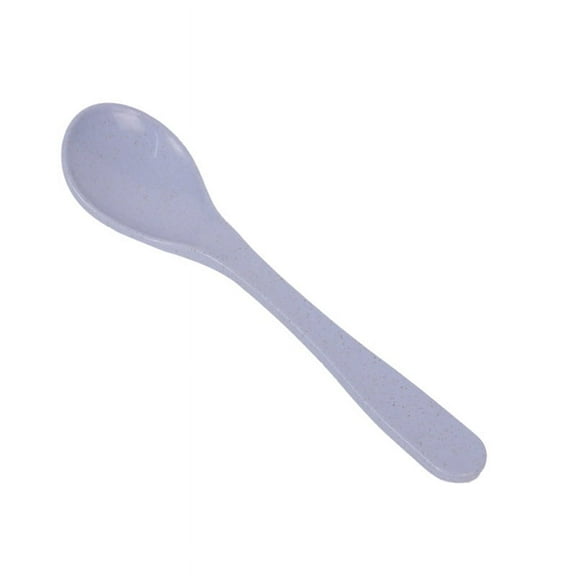 Zhuge 4pcs Wheat Straw Spoons, Reusable Soup Cereal Spoon, Unbreakable Dinner Spoon, Portable Lightweight Meal Spoon for Adults Eating, Dishwasher Safe (Blue)