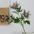 thumbnail image 1 of Zhuge 5 Branch Purple Artificial Thistle Flowers Bouquet, Silk Fake Flower Plants for Home Decor, Garden Wedding, Office, Prom Party Decor, 1 of 4