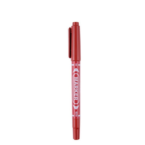 Zhuge 5-Pack Red Dual Tip Brush Pens, Permanent Markers for Detailed Art Drawing, Creative Sketching, Daily Writing, Dooding & Marking