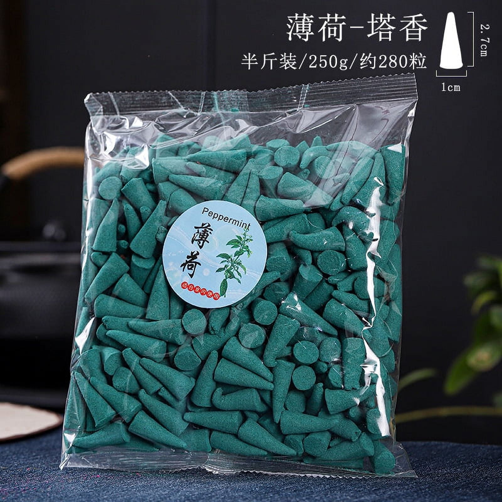 Zhuge 500G Backflow Incense Cones for Waterfall Natural Scents for Incense Waterfall Burner，Mint