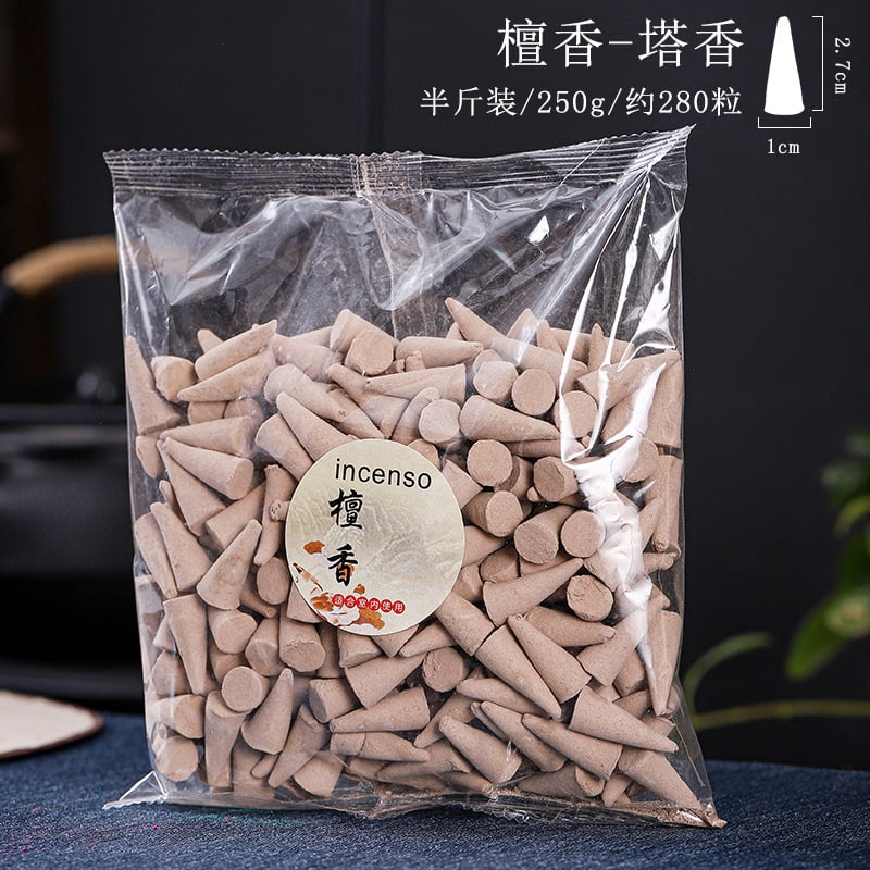 Zhuge 500G Backflow Incense Cones for Waterfall Natural Scents for Incense Waterfall Burner，Sandalwood
