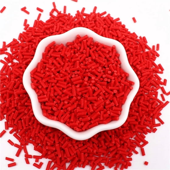 Zhuge 500g Resin Imitation Candy Decor Chips & Polymer Clay Slices, Faux Craft Toppings for Nail Art, DIY Phone Case & Handmade Craft Projects, Red