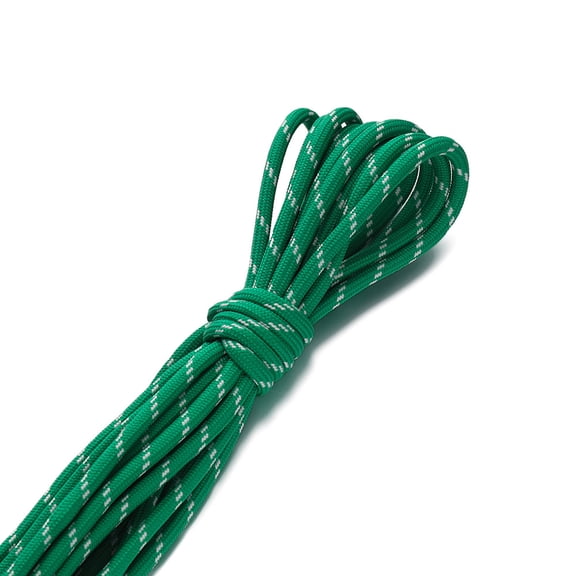 Zhuge 5mm Thick Polyester Cord 3 Rolls x 5 Meters, Sturdy All-Purpose Rope for Clothes Line, Jewelry, Bracelet & DIY Craft Projects, Grass Green