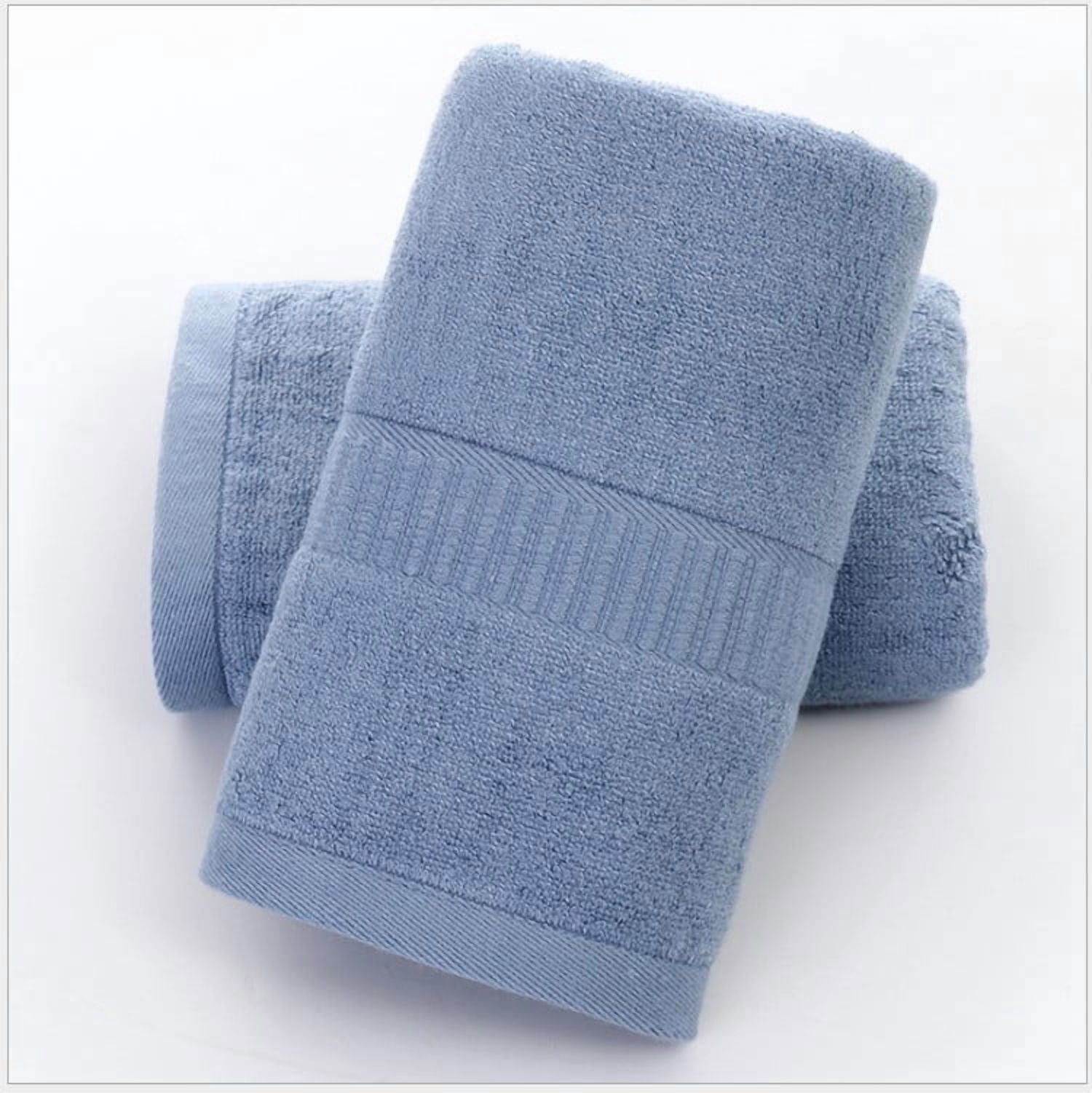 Zhuge 6-Pack Bamboo Fiber Face Wash Cloths 30×13.4in, Ultra Soft Gentle Bathroom Towels, Highly Absorbent for Daily Facial Cleansing & Home Skin Care, Blue