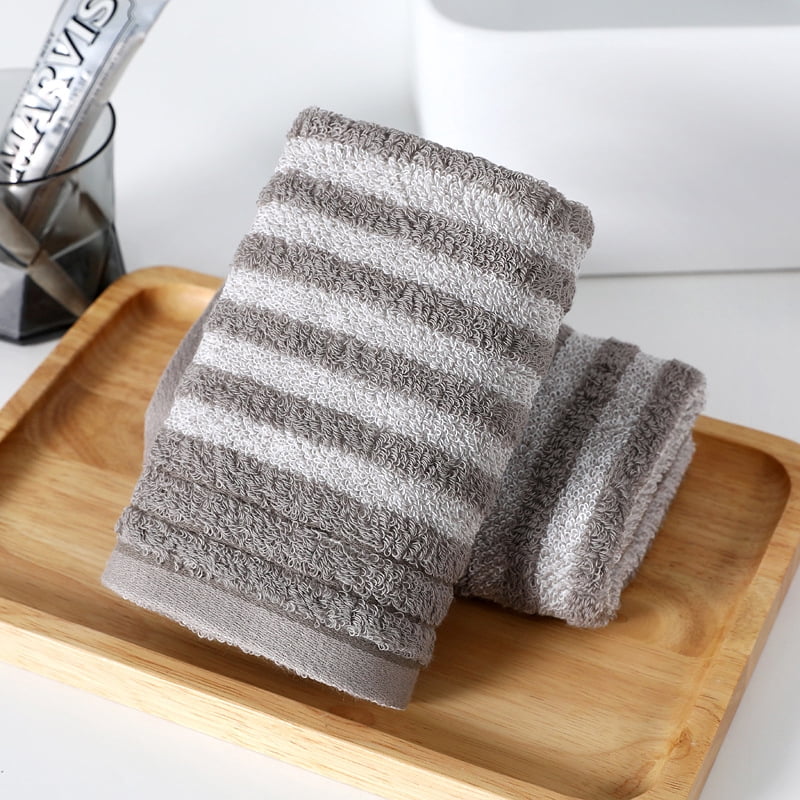 Zhuge 6-Pack Dark Gray Quick Dry Face Towels 34×72cm, Premium Cotton Soft Absorbent Washcloths, Reusable Bathroom Towels for Daily Shower & Facial Care