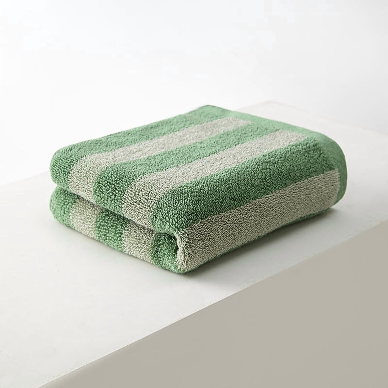 Zhuge 6-Pack Green Cotton Body Wash Cloths 13.4×29.1in, Ultra Soft & Highly Absorbent Towels for Bathroom, Body & Face Cleansing, Home & Travel Daily Use