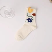 Zhuge 6 Pairs Womens Thin Cotton Socks,Soft Cotton Bootie Socks Women Above Ankle Crew Socks White