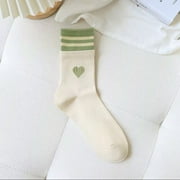 Zhuge 6 Pairs Women's Thin Cotton Socks,Soft Cotton Bootie Socks Women Above Ankle Crew Socks White