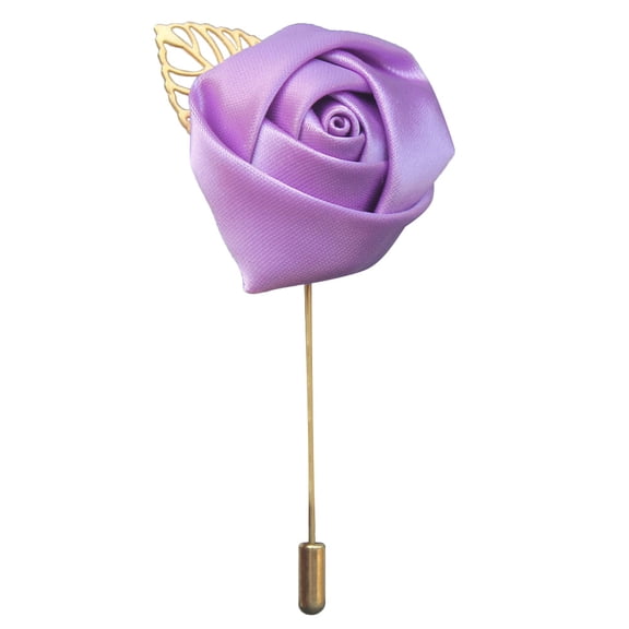Zhuge 6 Pcs Rose Groom Boutonnieres, Wedding Buttonholes Pocket Flowers for Groom, Groomsmen & Prom Events(Purple A)