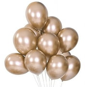 Zhuge 60-Piece 10 Inch Metallic Champagne Gold Latex Balloons, Shiny Balloons for Garland & Arch Decor at Weddings, Birthdays & All Party Events