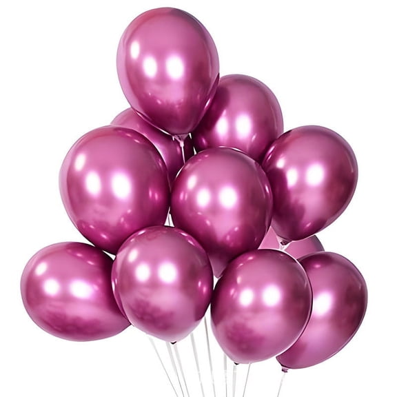 Zhuge 60-Piece 10 Inch Metallic Rose Latex Balloons, Shiny Balloons for Garland & Arch Decor at Weddings, Birthdays & All Party Events