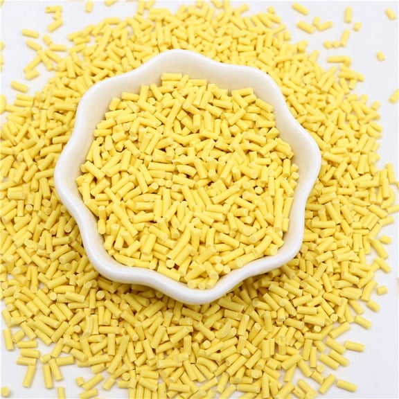 Zhuge 60g Resin Imitation Candy Decor Chips & Polymer Clay Slices, Faux Craft Toppings for Nail Art, DIY Phone Case & Handmade Craft Projects, Yellow