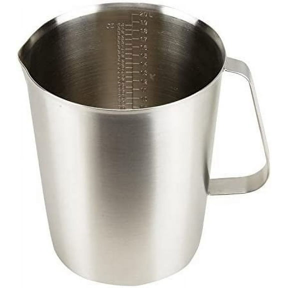 Zhuge 64OZ Stainless Steel Measuring Cup - Handle & Marking for Milk Froth & Latte Art