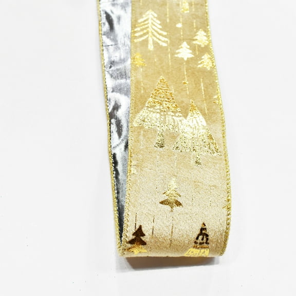 Zhuge 6Rolls 6 Yards Christmas Wired Edge Ribbon Ribbon Home Party Bows Decor for Xmas Tree Wreath Gift Wrapping DIY Crafts, 2.5 InchBB