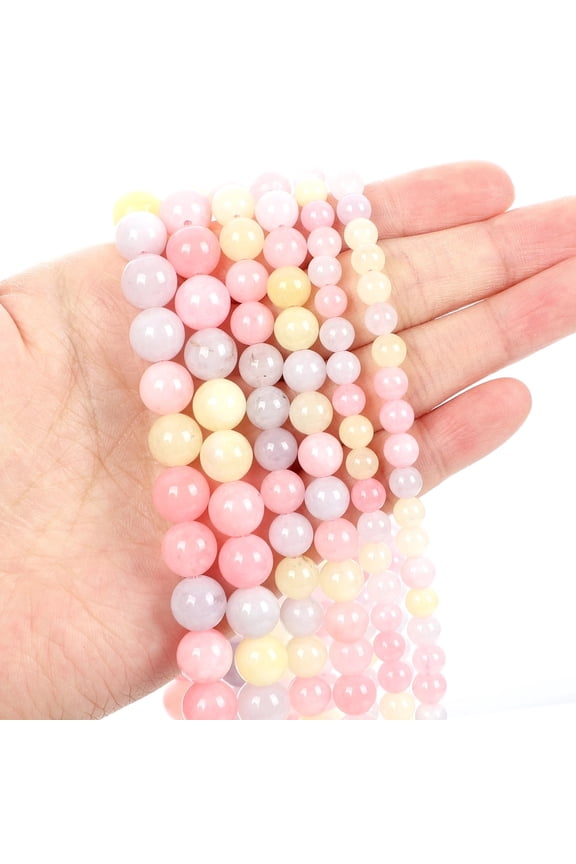 6mm Natural Stone Semi finished Jewelry Accessories Pink Natural Stone Bead DIY Bracelet, Necklace Jewelry Accessories