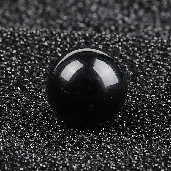 Zhuge 7 Pcs 0.79 Inch Banded Quartz Crystal Sphere, Feng Shui Chakra Aura Decor for Home Desk & Collection, Obsidian