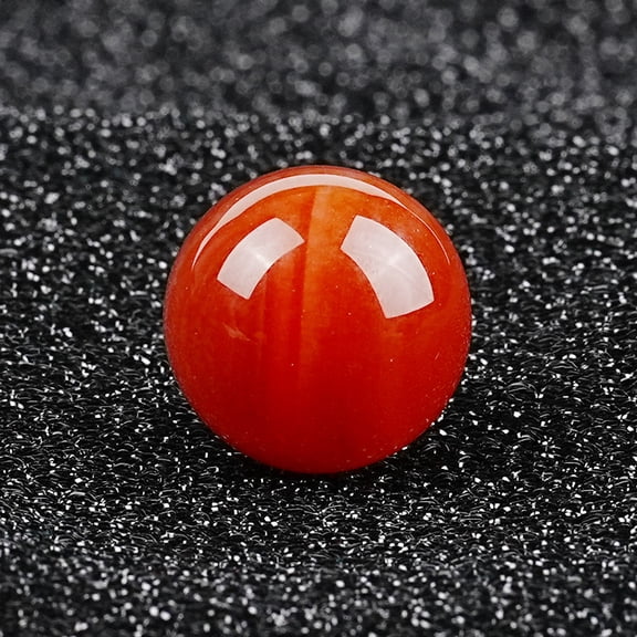 Zhuge 7 Pcs 0.79 Inch Banded Quartz Crystal Sphere, Feng Shui Chakra Aura Decor for Home Desk & Collection, Red Agate