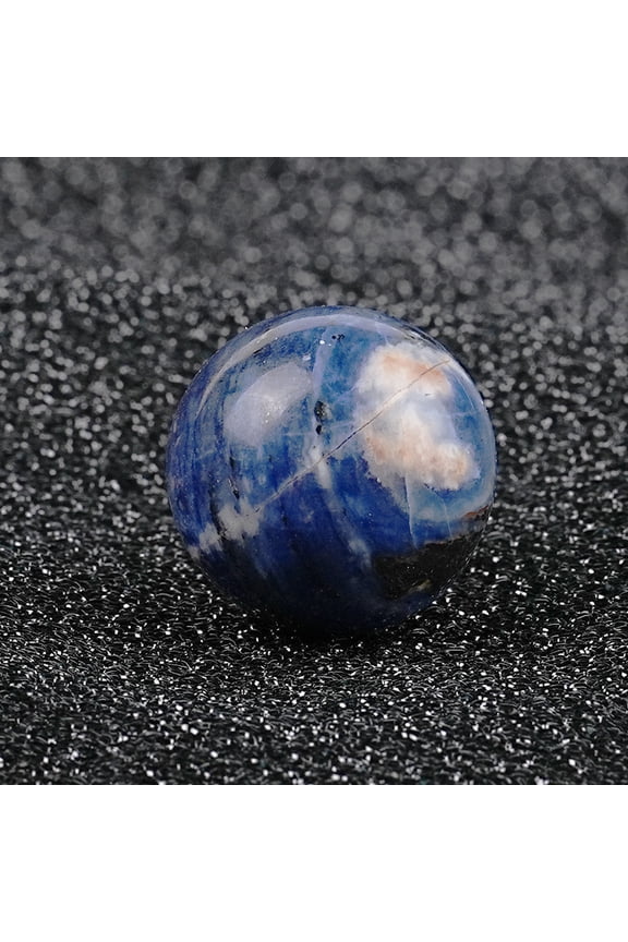7 Pcs 0.79 Inch Banded Quartz Crystal Sphere, Feng Shui Chakra Aura Decor for Home Desk & Collection, Sodalite