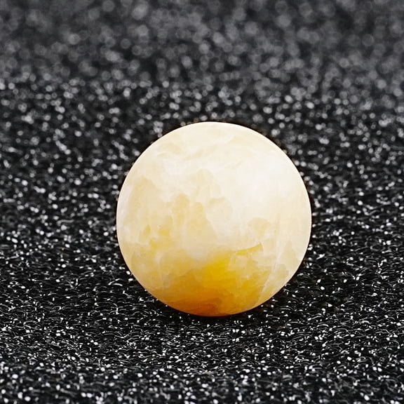 Zhuge 7 Pcs 0.79 Inch Banded Quartz Crystal Sphere, Feng Shui Chakra Aura Decor for Home Desk & Collection, Yellow Jade