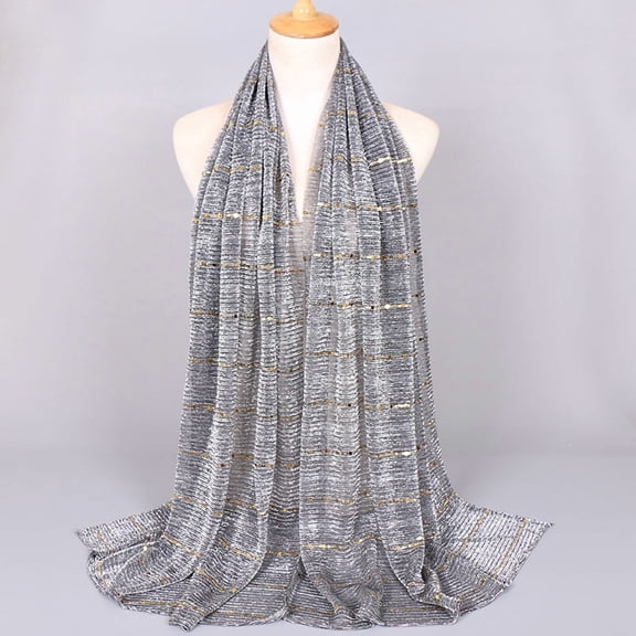 Zhuge 70.9*25.6in Women's Sparkly Sequin Shawl Wrap, Lightweight Glitter Scarf Perfect for Evening Dresses Formal Occasions, Grey