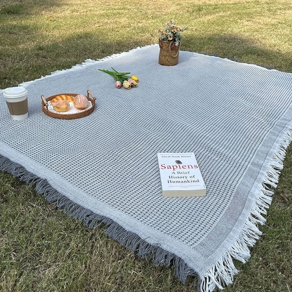 Firefly Hope 70.9*51.2in Splash-Proof Foldable Picnic Rug, Compact Outdoor Blanket Great for Camping Journeys, Beach Escapes & Picnic Get-Togethers, Grey A