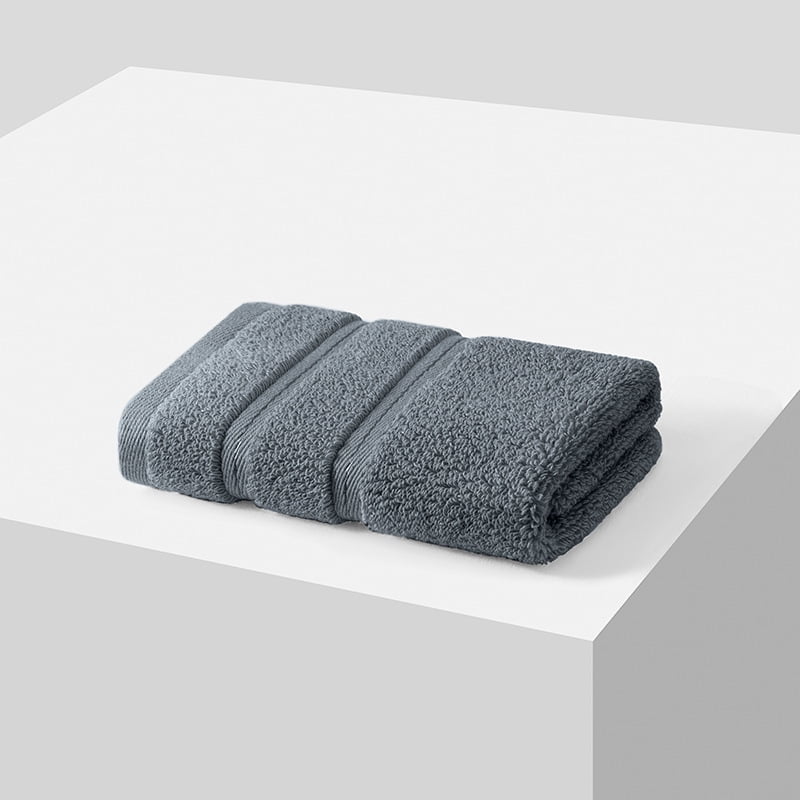 Zhuge 8 Pack Cotton Washcloths 13.4x13.4 Inches, Large Soft Absorbent Bath Face Cloths Set for Bathroom & Daily Facial Cleansing Use, Grey