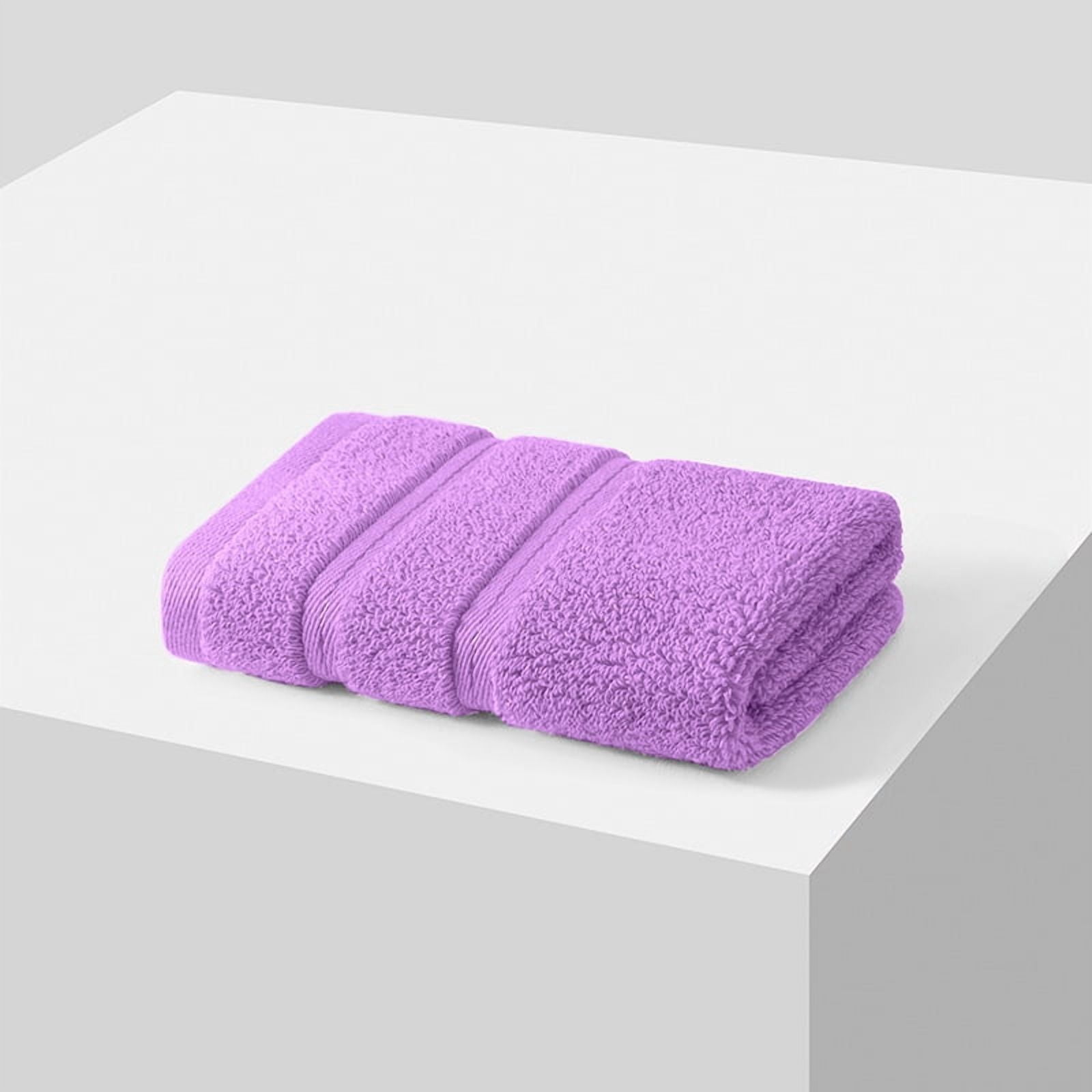 Zhuge 8 Pack Cotton Washcloths 13.4x13.4 Inches, Large Soft Absorbent Bath Face Cloths Set for Bathroom & Daily Facial Cleansing Use, Purple