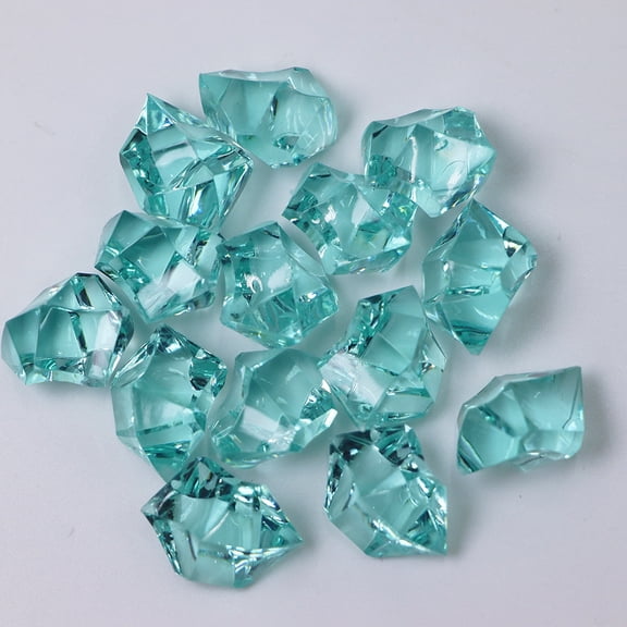 Zhuge 825PCS（1.1 lb） Light Green Fake Ice Rocks, Acrylic Gems Crystals Plastic Diamonds for Vase Fillers & Wedding Party Decor