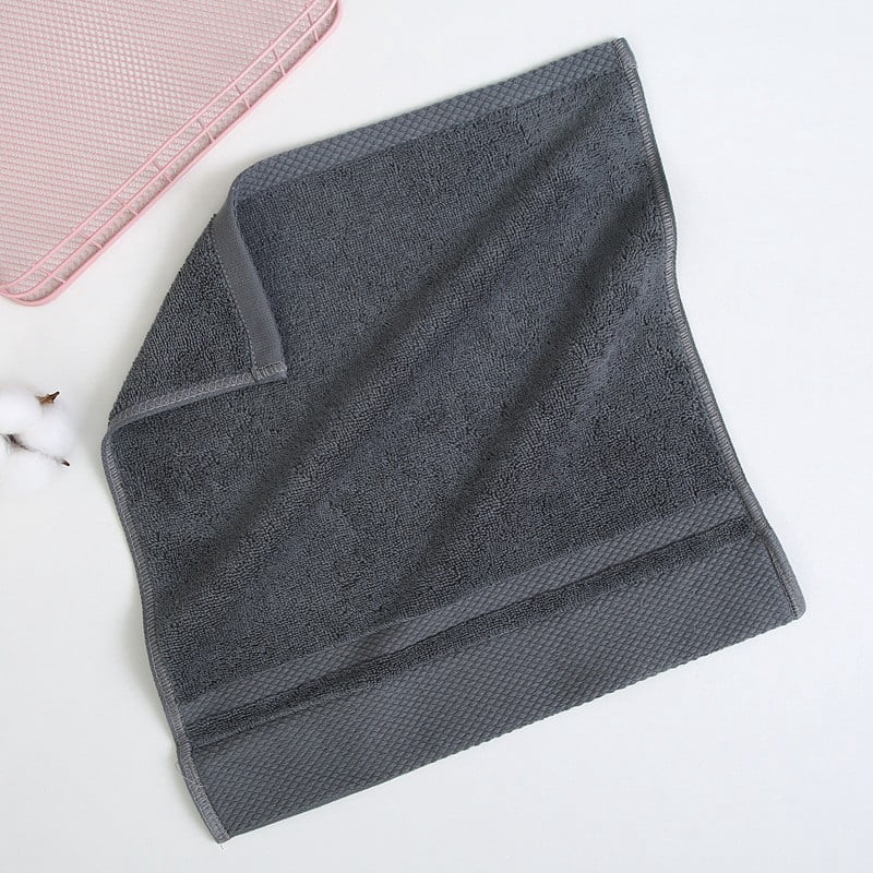 Zhuge 9 Pack 100% Cotton Washcloths Set, Ultra Soft Highly Absorbent Face Cloths & Fingertip Towels for Daily Bathroom & Facial Cleansing Use,Grey