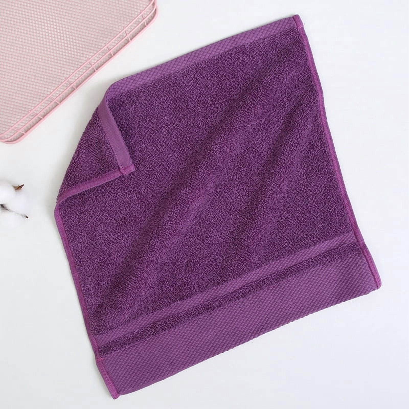 Zhuge 9 Pack 100% Cotton Washcloths Set, Ultra Soft Highly Absorbent Face Cloths & Fingertip Towels for Daily Bathroom & Facial Cleansing Use,Purple
