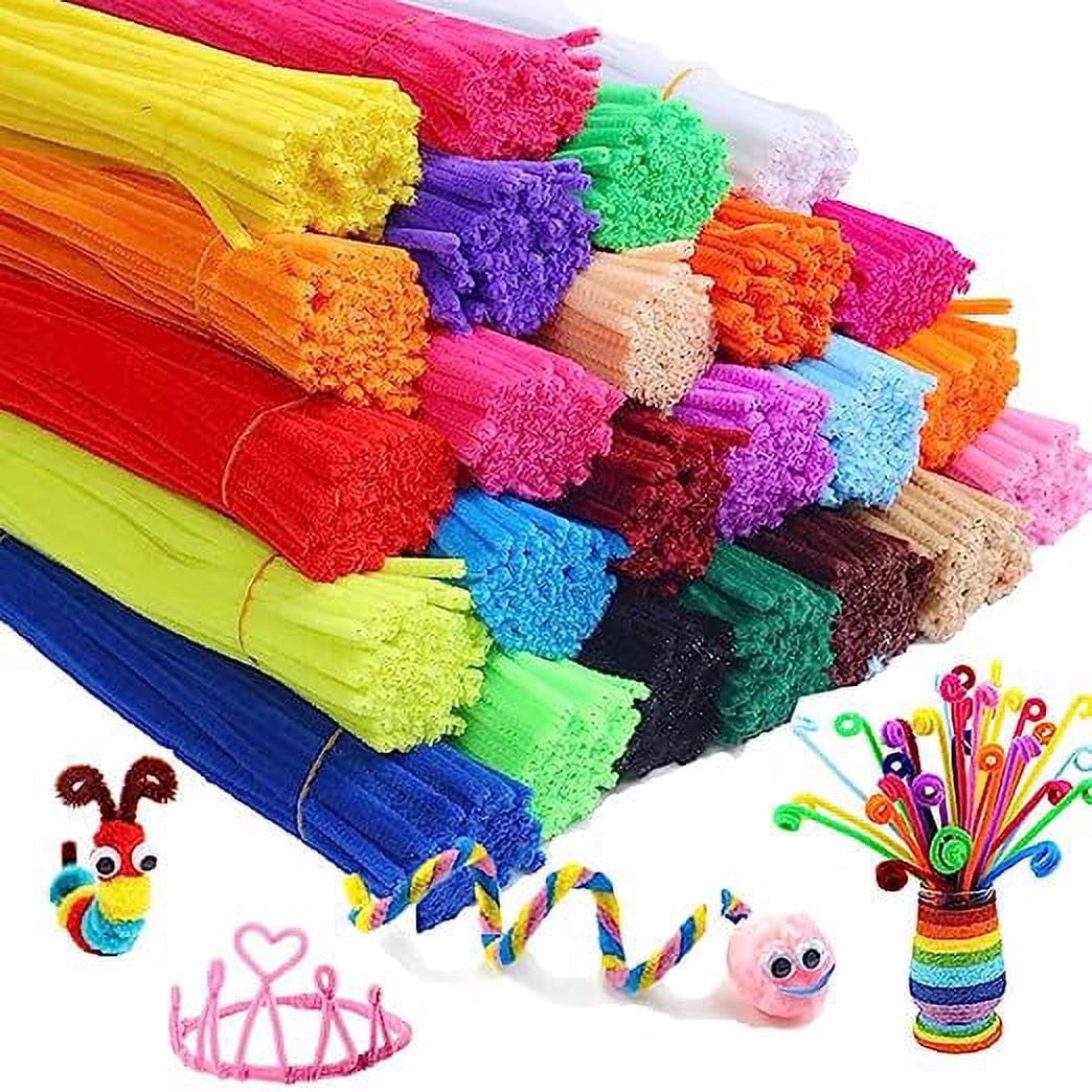 Zhuge 900 Pieces Pipe Cleaners Chenille Stems 6 mm x 12 Inch for DIY Art Craft, Assorted Colors (18 Colors)