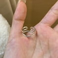 thumbnail image 1 of Zhuge 925 Sterling Silver Rings for Women, Adjustable Rings, Plated plated cupronickel, Style P, 1 of 2