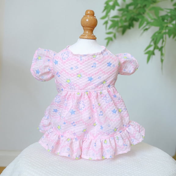 Zhuge Adorable Princess Pet Dress, Sweet Puppy Skirt & Cute Cat Outfit for Small Girl Dogs & Cats(Pink,XS)