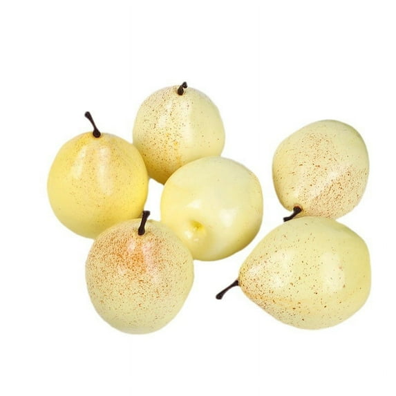 Zhuge Artificial Fruits Pack, Fake Fruit Set Foam Fruit for Decor, Decorative Fruit for Home Party Vase Fillers Photography Props (Duck pear,5pcs)