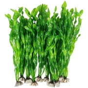 Zhuge Artificial Seaweed Water Plants for Aquarium, Plastic Fish Tank Plant Decorations 10 PCS  Green