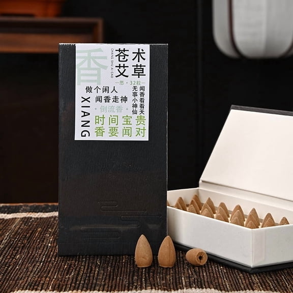 Zhuge Backflow Incense Cones for Waterfall, Set of 32 Waterfall Incense Cones Scented for Indoor Air Purification at Homewormwood B