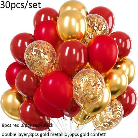 Zhuge Balloons, 30PCS 12 Inch Confetti Balloons and Metallic Purple Pink Latex Balloons with Ribbon, Party Balloons for Girls Birthday Baby Shower Wedding Party DecorationsA