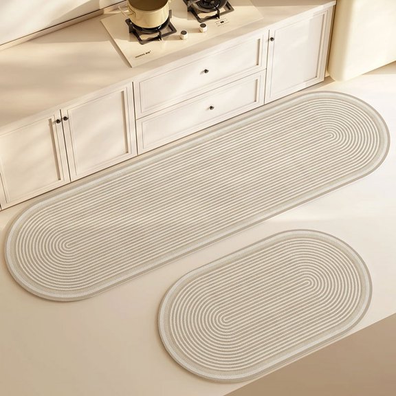 Zhuge Bathroom Rug Mat , Non-Slip Plush Shaggy Bath Carpet, Machine Wash Dry, Apricot,24*16inch