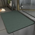 thumbnail image 1 of Zhuge Bathroom Rug Mat , Non-Slip Plush Shaggy Bath Carpet, Machine Wash Dry, Bath Mats for Bathroom Floor, Tub and Shower, Bathroom Runner Bathmat Accessories Decor, Blackish Green,16*24inch, 1 of 4