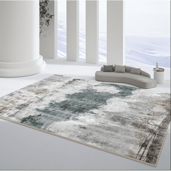 Zhuge Bathroom Rug Mat, Non-Slip Plush Shaggy Bath Carpet, Machine Wash Dry, Gray Green,24*16inch