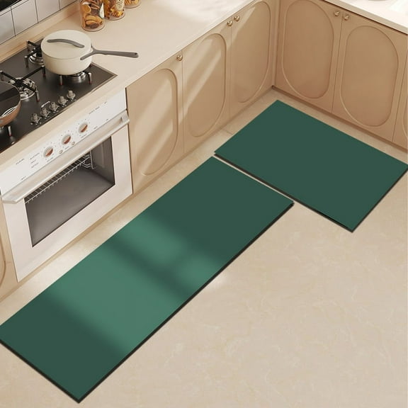 Zhuge Bathroom Rug Mat , Non-Slip Plush Shaggy Bath Carpet, Machine Wash Dry, Green,24*17inch