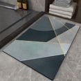 thumbnail image 1 of Zhuge Bathroom Rug Mat, Non-Slip Plush Shaggy Bath Carpet, Machine Wash Dry, Bath Mats for Bathroom Floor, Tub and Shower, Bathroom Runner BathMatAccessories Decor, Green And Gray 01,16*25inch, 1 of 5