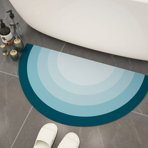 Zhuge Bathroom Rug Mat , Non-Slip Plush Shaggy Bath Carpet, Machine Wash Dry, Bath Mats for Bathroom Floor, Tub and Shower, Bathroom Runner Bathmat Accessories Decor 15*23inch (Blue)