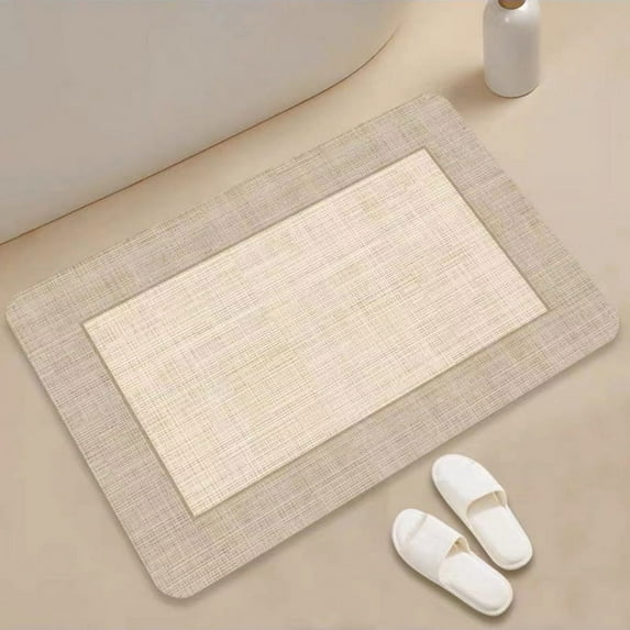 Zhuge Bathroom Rug Mat , Non-Slip Plush Shaggy Bath Carpet, Machine Wash Dry, Bath Mats for Bathroom Floor, Tub and Shower, Bathroom Runner Bathmat Accessories Decor, khaki I,16*24inch