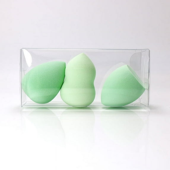 Zhuge Beauty Sponge Set 3 Pack, Makeup Blender Sponge For Liquid & Cream Makeup, Buildable Coverage, Foundation Sponge For Natural Base, Latex-Free Foam ,Light Green A38