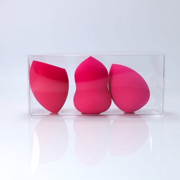 Zhuge Beauty Sponge Set 3 Pack, Makeup Blender Sponge For Liquid & Cream Makeup, Buildable Coverage, Foundation Sponge For Natural Base, Latex-Free Foam Rose A44
