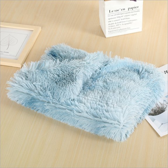 Zhuge Bed Blankets for Pets 100*75cm Washable Shaggy Plush Dog Blanket, Calming Comfort Throw, Soft Fleece for Anxiety Relief & Couch Protection - Light Blue