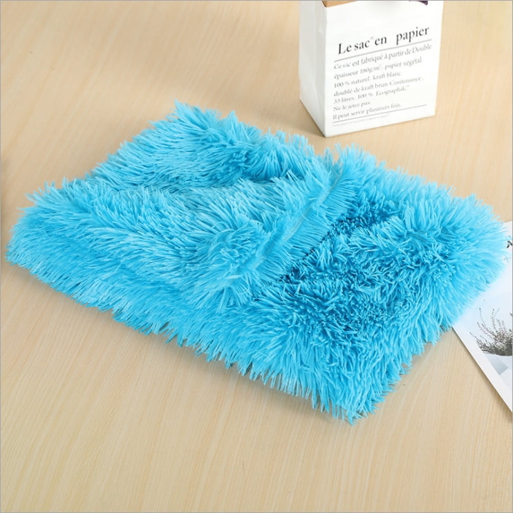 Zhuge Bed Blankets for Pets, Blue 100*75cm Washable Shaggy Plush Dog Blanket, Calming Comfort Throw, Soft Fleece for Anxiety Relief & Couch Protection